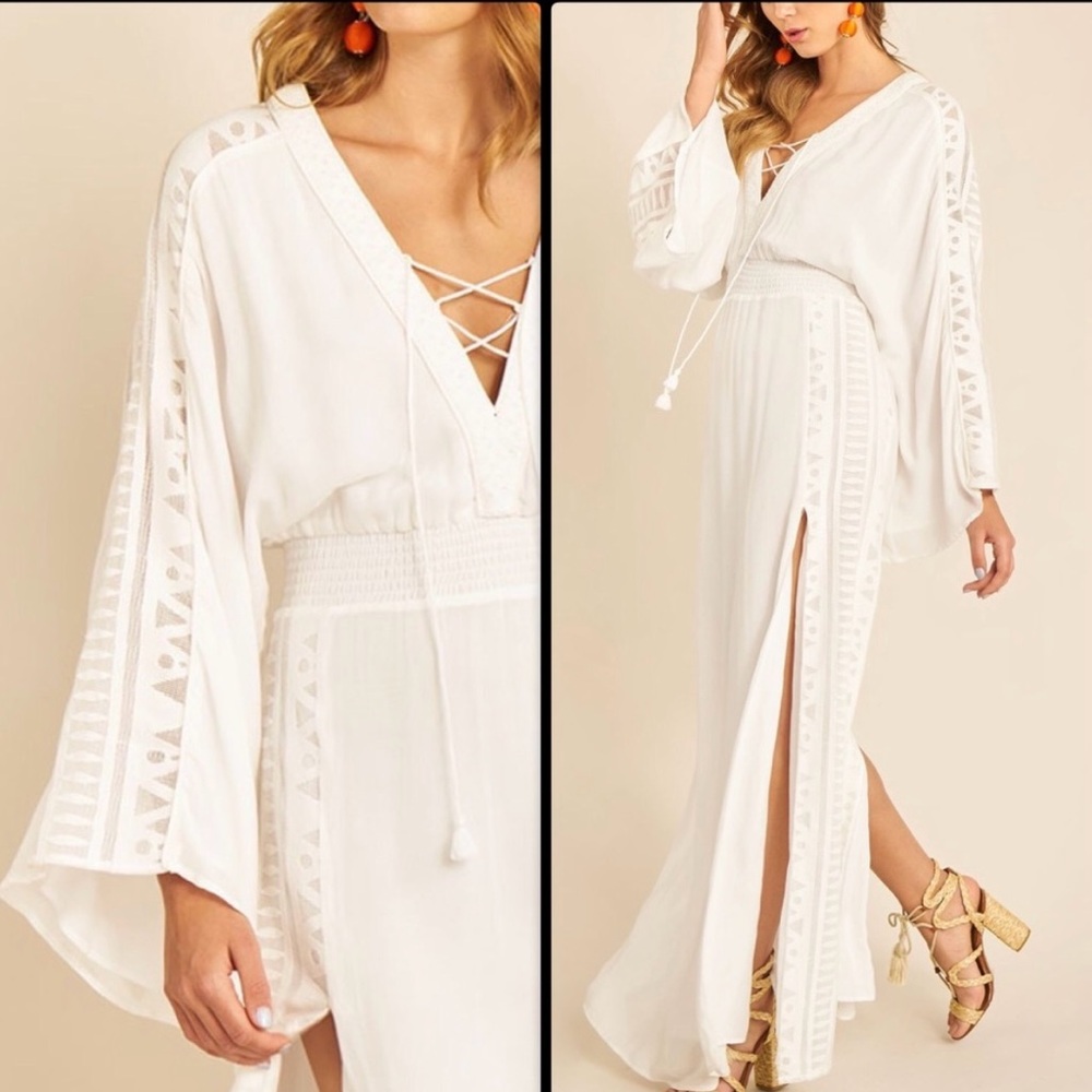 The Jetset Diaries Cirrus Maxi Dress with Lace Accents - Picture 2 of 3